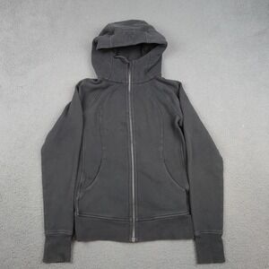 Lululemon Scuba Hoodie Lightweight Cotton Fleece Womens 6 Black Full Zip